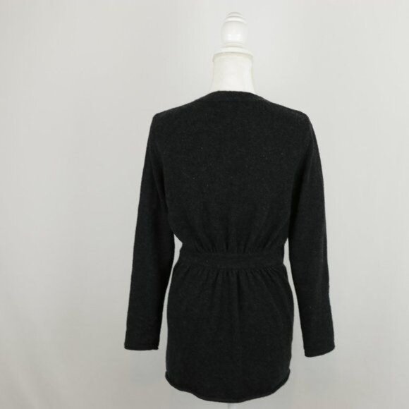 Patagonia Women's XS Gray Cotton Blend Wrap V-Neck Tunic Length Sweater - Picture 3 of 8